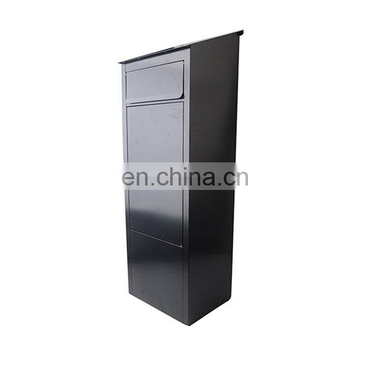 Custom Intelligent Integrated Metal Black Wall Mount Parcel Letter Mailing Mail Post Packaging Large Drop Box