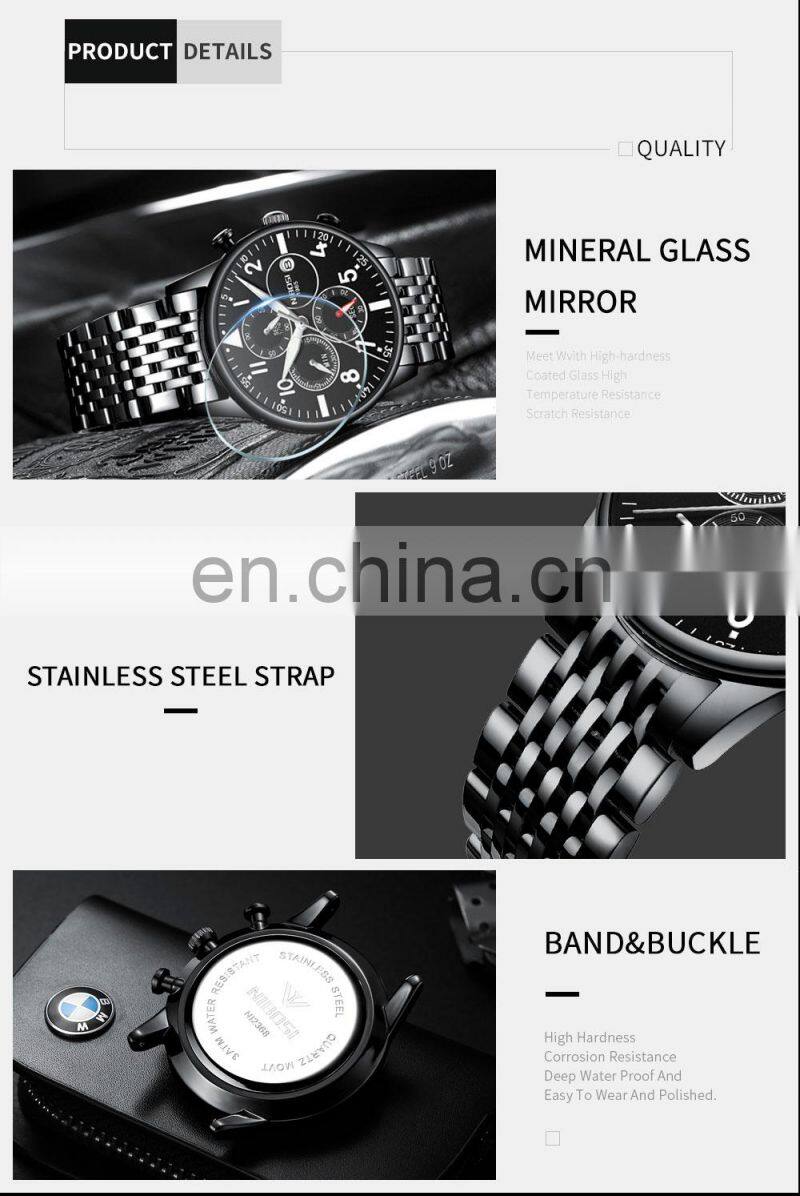 NIBOSI Mens Watches Waterproof Quartz Business Men Watch Top Brand Luxury Clock Casual Military Sport Watch Relogio Masculino