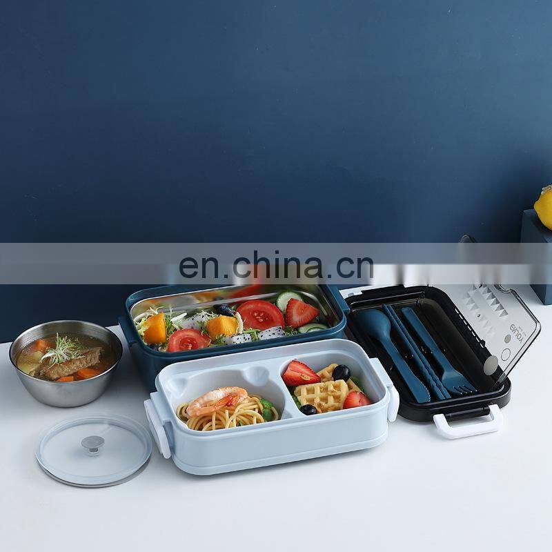 304 Stainless Steel Lunch Box Bento Box For School Kids Office Worker 2layers Lunch Container Food Storage Box
