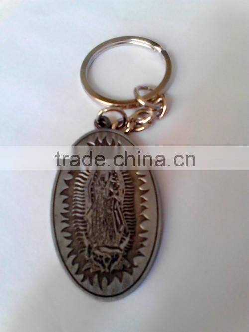 Cheap dye black metal key chain