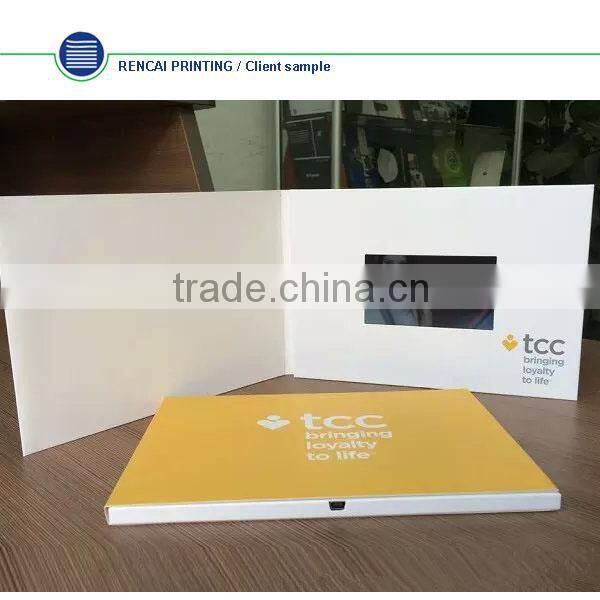2016 China New Business Gift Paper Crafts Video Greeting Card