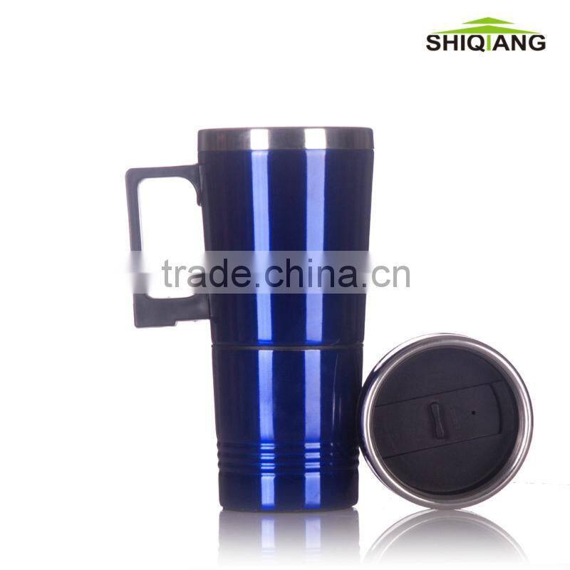 450ml double wall stainless steel office coffee mug with a cup