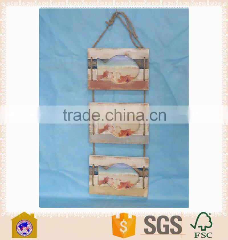 cheap vintage shabby chic hanging wooden photo frame wholesale for home decor. HW15A00558