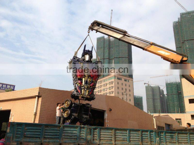 9 meters high Optimus prime , Large Modern Famous Arts Iron Sculpture for Outdoor decoration
