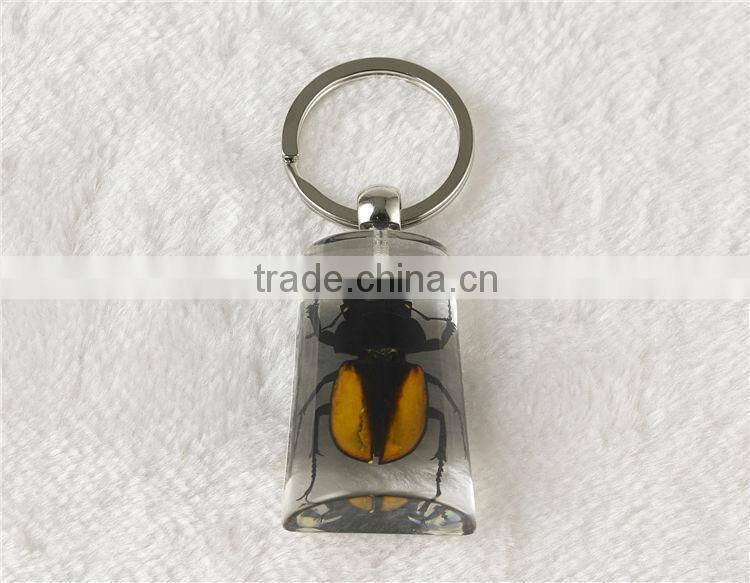 Promotional real amber round shape wholesale crystal key chain