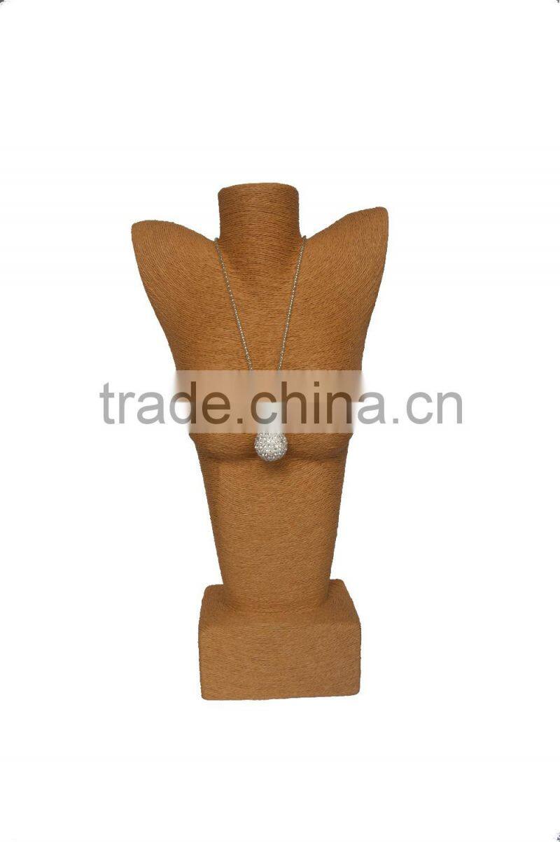 Luxury suede necklace Display Bust ,suede necklace display stand ,necklace display statues for jewelry shop decoration and show