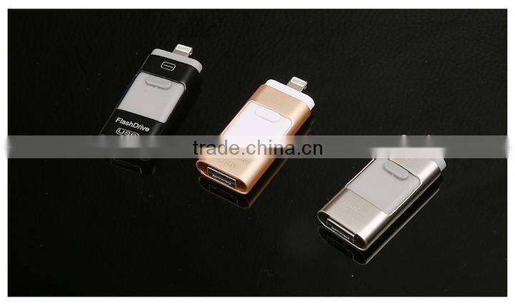 3 in 1 otg usb drive for iphone and Android