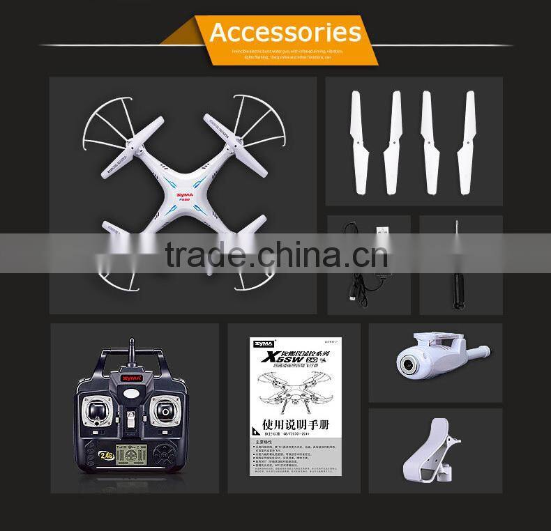 2015 X5SW WIFI FPV Drone Professional 2.4G 4 CH RC Flying UFO Toys