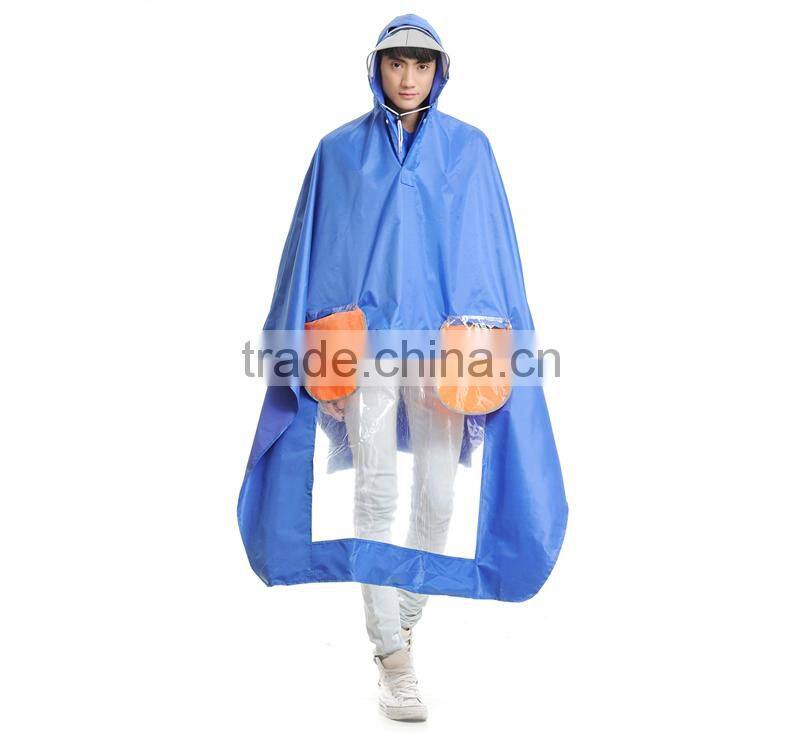 Factory direct sale oxford cycling fashion pvc rainwear