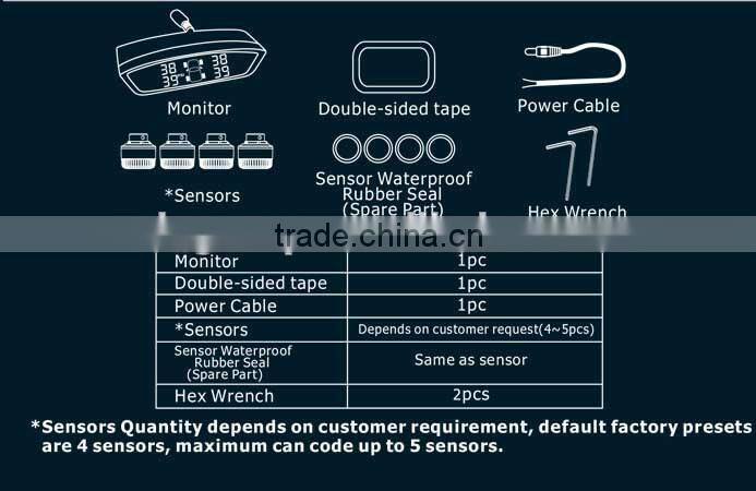 Universal TPMS 09N with external sensors facotry direct