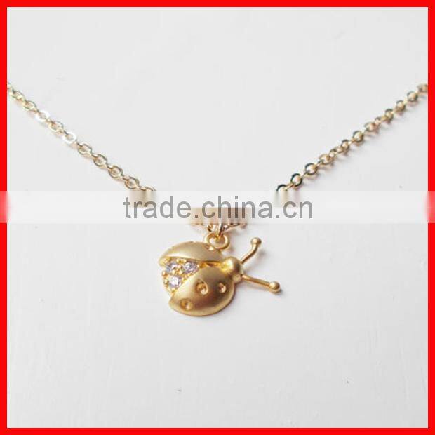 plain pure silver 925 sterling silver two layer long bar triangle silver necklace