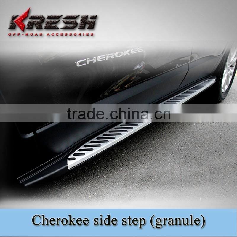 Hot sell Aluminum 4x4 SUV KRESH aluminum alloy Cherokee side step with black color and aluminum material