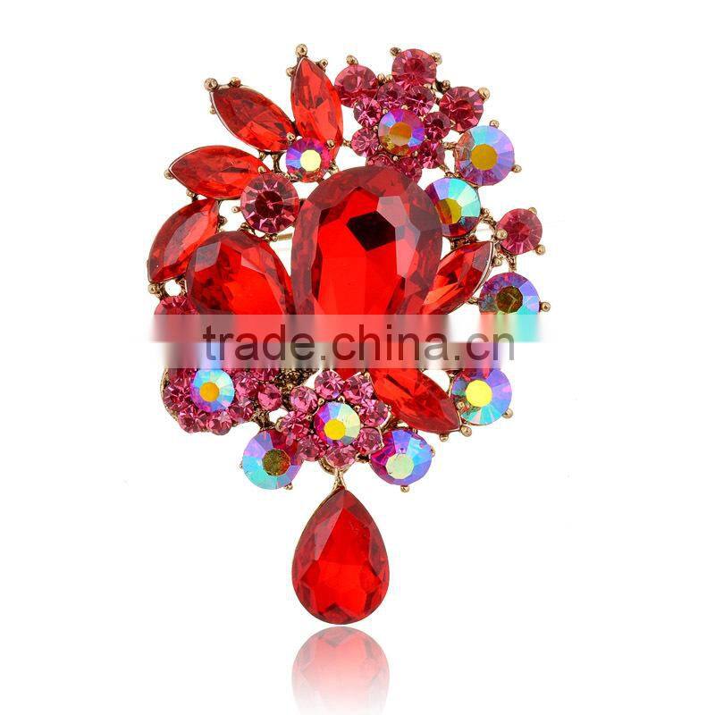 Black Acrylic And Rhinestone Cheap Wholesale Brooch