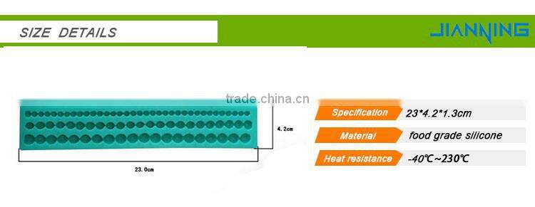 3D Pearl Necklace Bead Shapes Fondant Cake Mold Clay Silicone Decor Tools