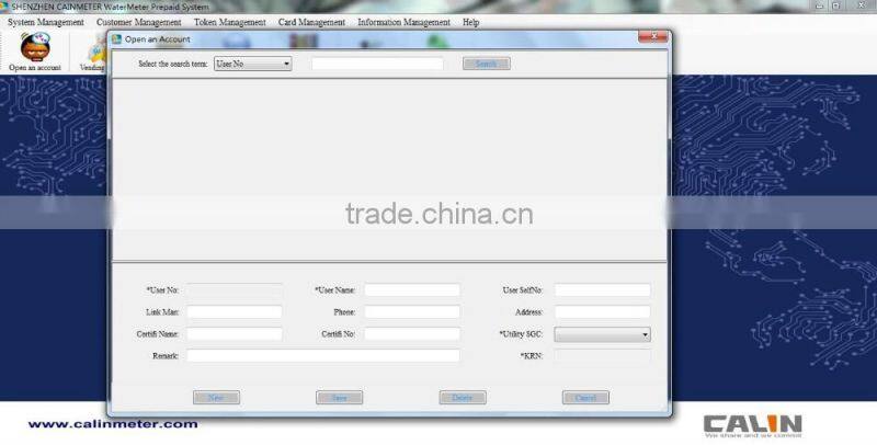 Brass RF IC card Dry-dial Smart STS prepaid water meter