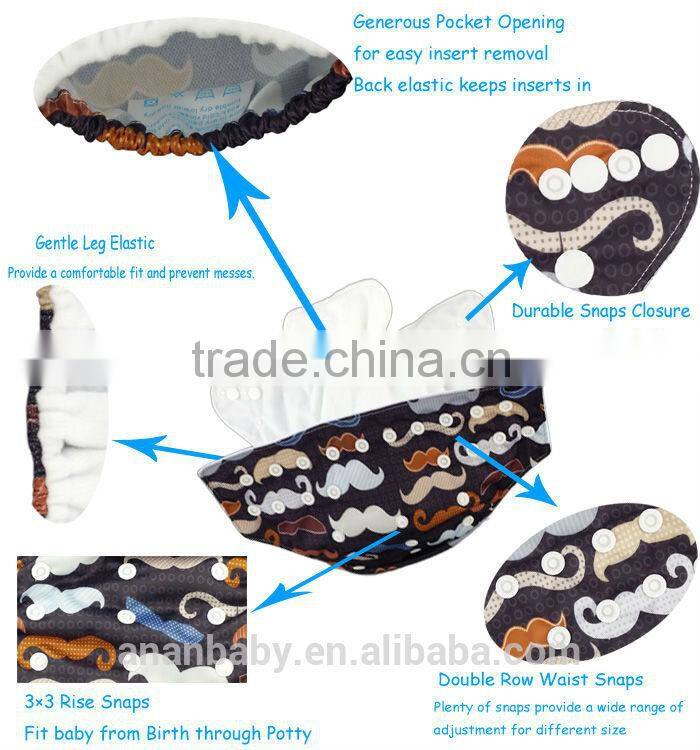 Cartoon Cloth Diapers for Bebe Diapers Manufacture