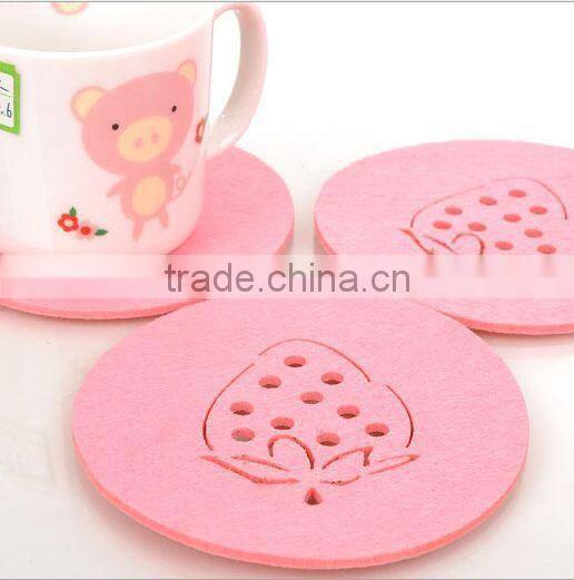 Fancy Lasering Table Protecting Felt Cup Coaster