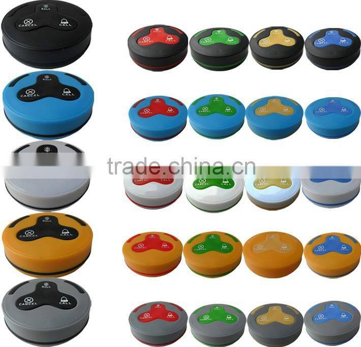 electronic buzzer system with digital receiver and rechargeable battery call button for restaurant