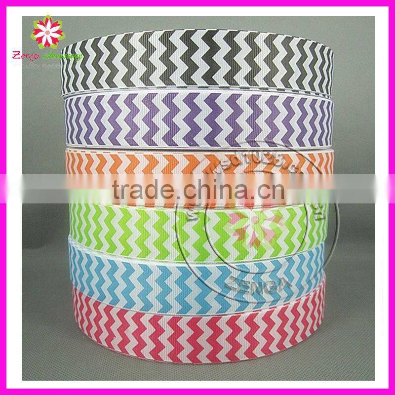 Custom printed chevron ribbon