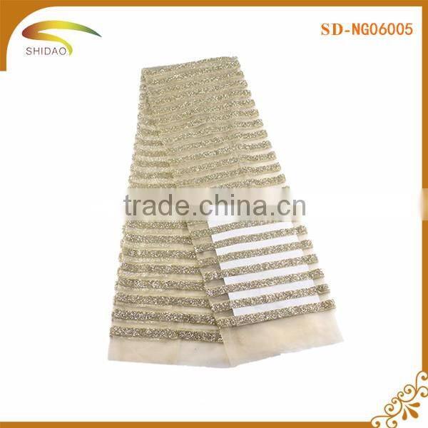wholesale high quality latest Spanish decorative embroidery organic silk fabric market in french