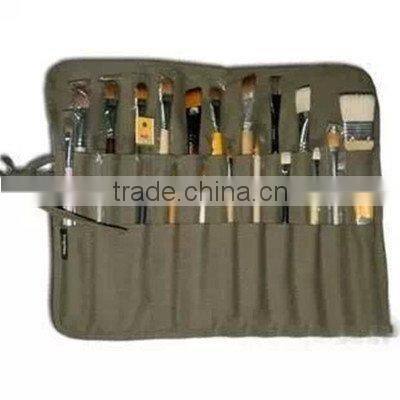 Portable canvas paintbrush bag, pen shade