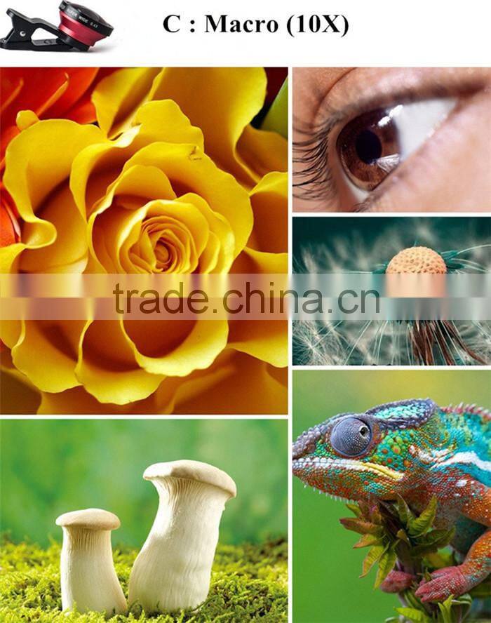 3 in 1 wholesale 180 degree fisheye lens, for iphone camera lens