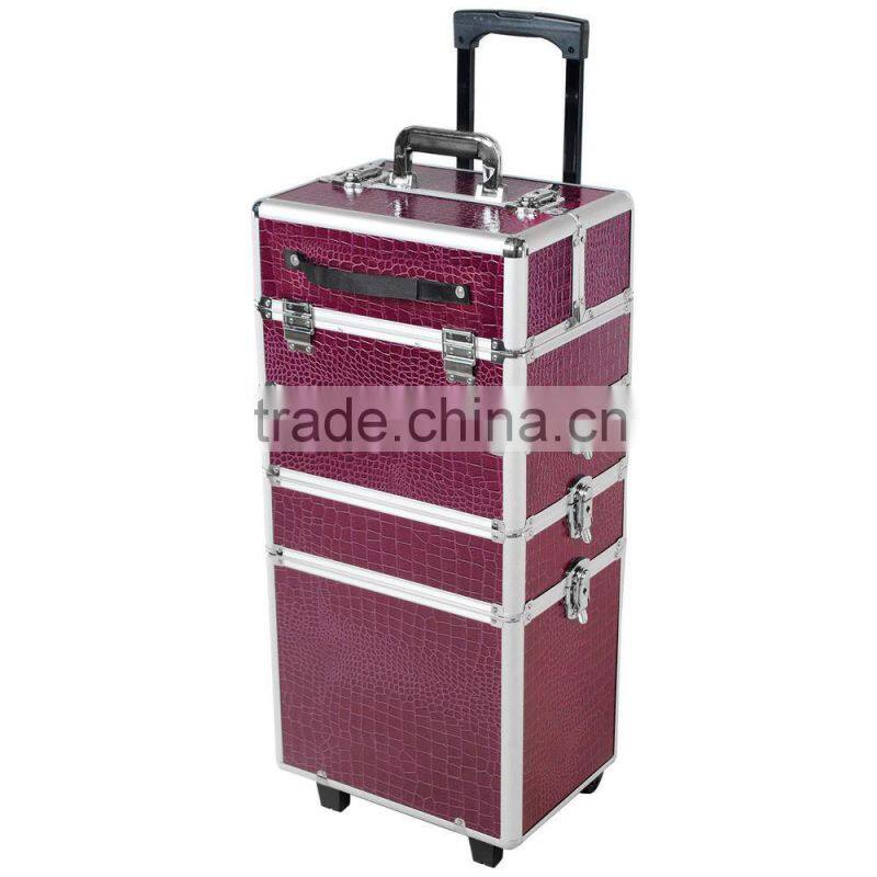 4 in 1 Makeup Nail Case Vanity Hairdressing Cosmetics Beauty Box Trolley