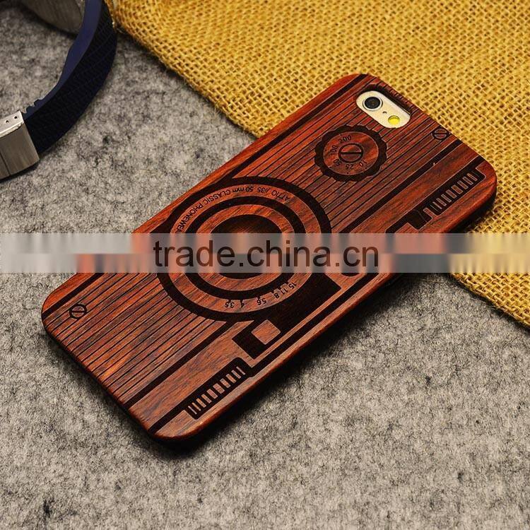 High quality wooden cell phone case for iphone 6s/plus, engraving cell phone case