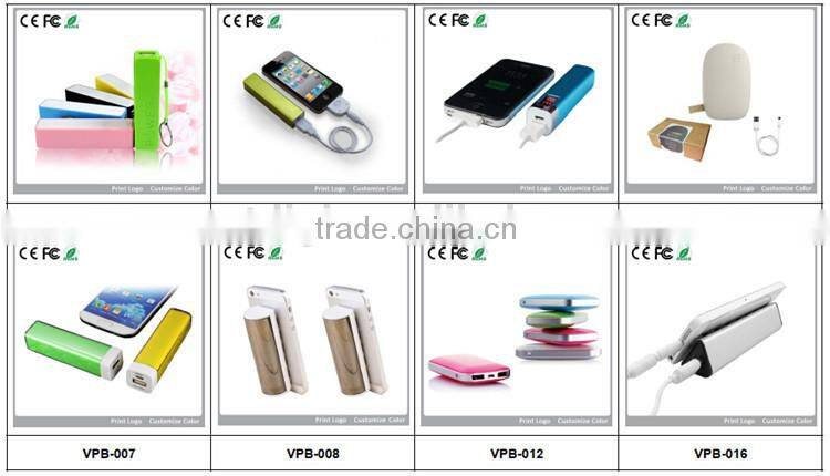 Promotion custom logo torch power bank 1200-2600mah