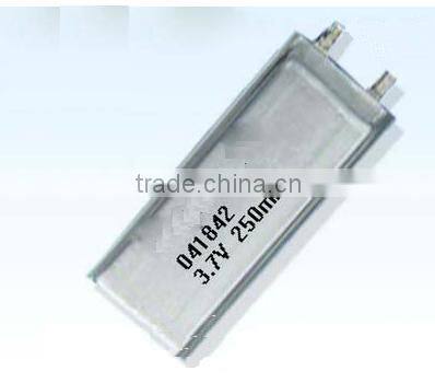 041842 Li polymer Rechargeble battery 3.7v 240mah 250mah