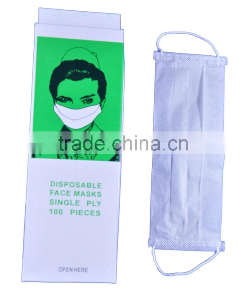 Disposable Single Ply Paper Face Mask Surgical Face Mask For Medical Use