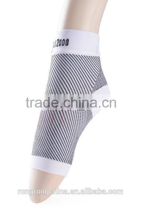 Medical Sport Foot Compression Sleeves White Plantar Fasciitis Sleeve For Unisex