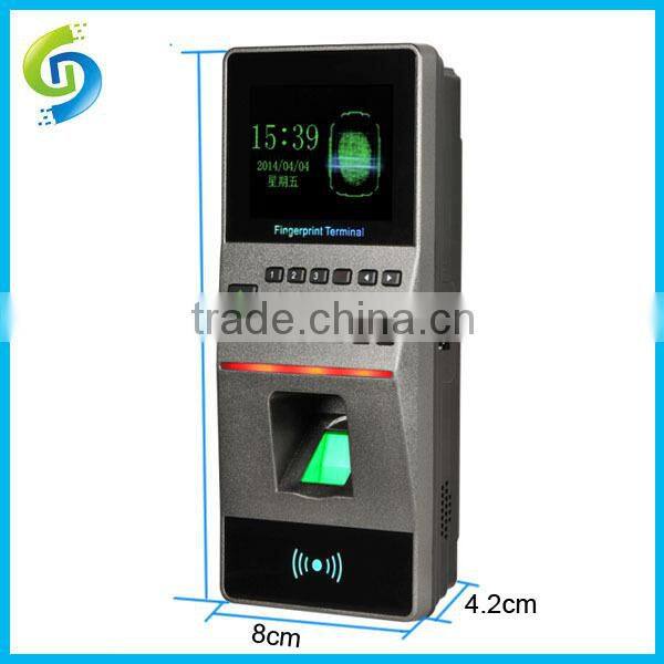 RS485 TCP/IP Output Attendance Time Card Recorder with Fingerprint and Multi-language LCD Display