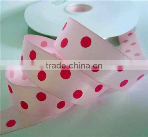 Slit Edge Printed Polyester Satin Ribbon