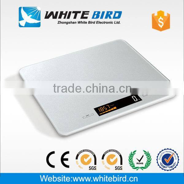 5kg/1g tempered glass food weighing kitchen scale