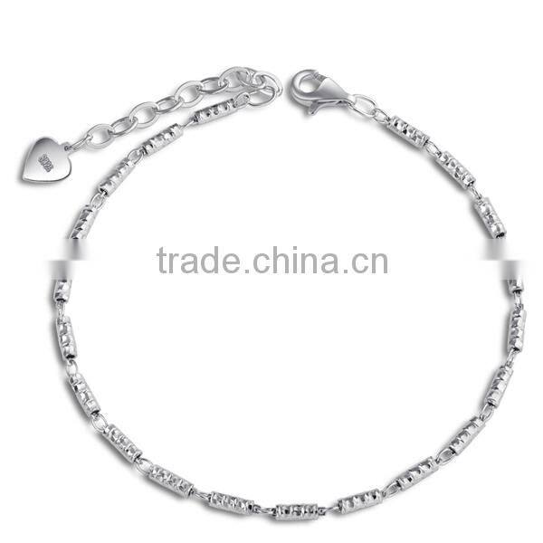Heart charm bracelet,hot sales sterling silver bracelet,custom charm bracelet 7.5 inch