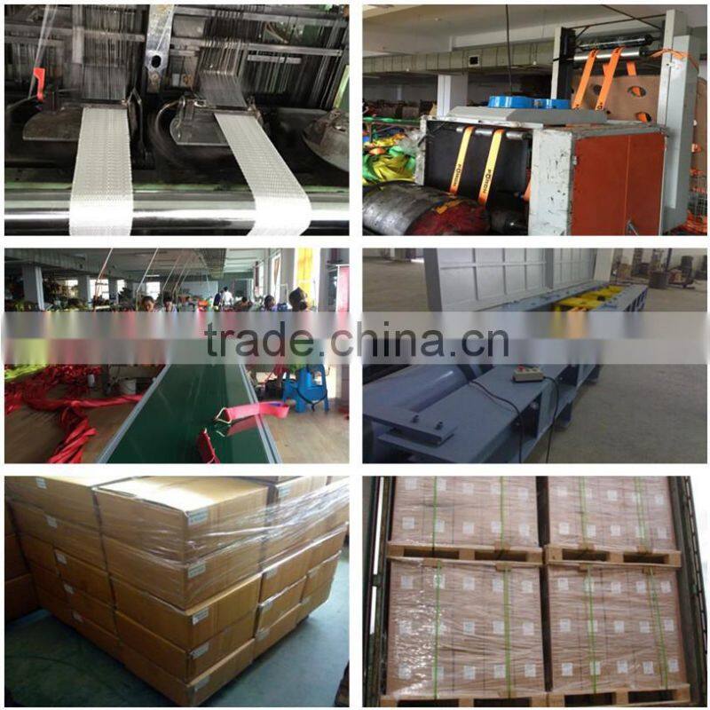 5000kg 40mm polyester flat woven webbing lashing material for container