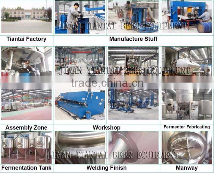 500L direct fire heated brewing kettle