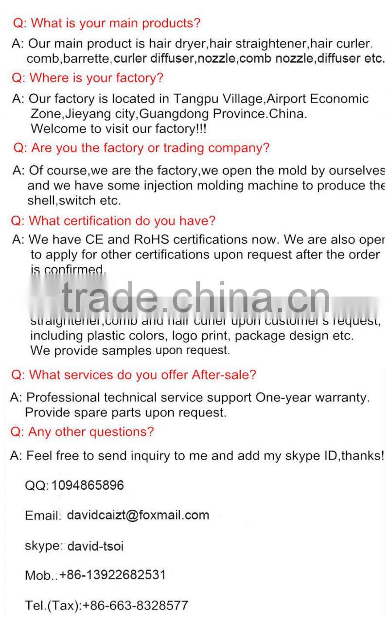 Professional Comb Nozzle hair dryer use Comb Nozzle ZF-012