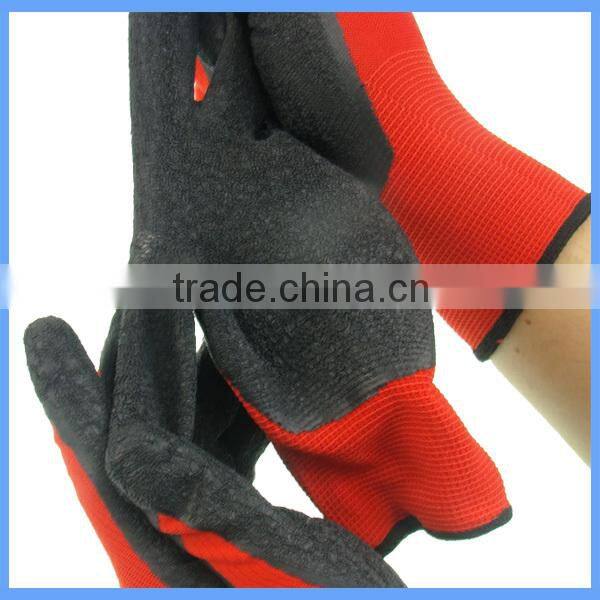 High Quality Knitted Latex Palm Coated Nylon Gloves For Glass Handling
