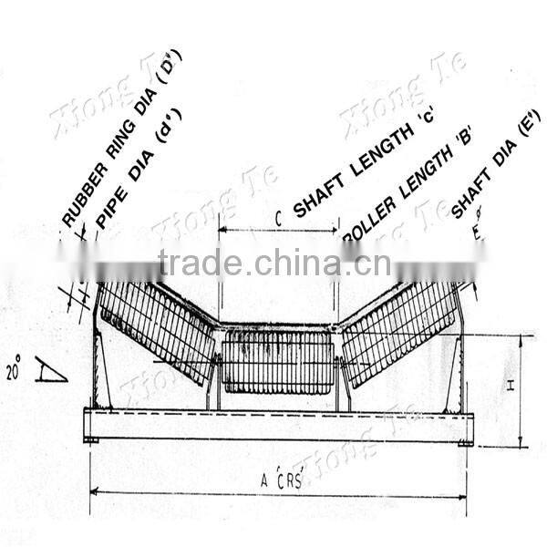 Mining Use Belt HDPE Conveyor Training Idler Roller