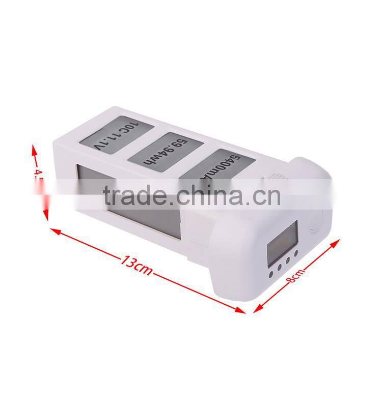 2016 Newest Hot Sale 11.1V 5400mAh 3S Battery with LCD Power Display for DJI Phantom 2 Vision Quadcopter RC battery
