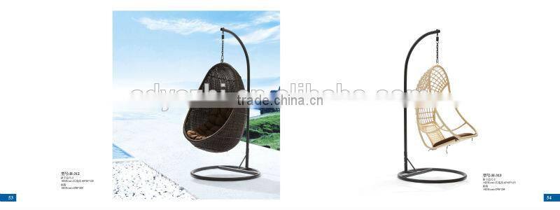 2016 new design PE rattan swing chair