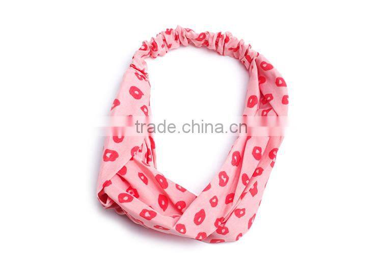 2015 Trendy fashion handmade fabric hair accessories, multi color headband for girl