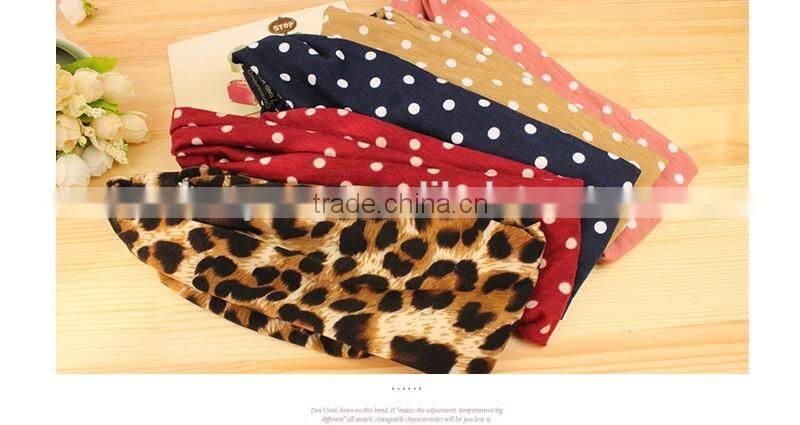 Hot Women Cotton Turban Twist Knot Head Wrap Headband Twisted Knotted Hair Band