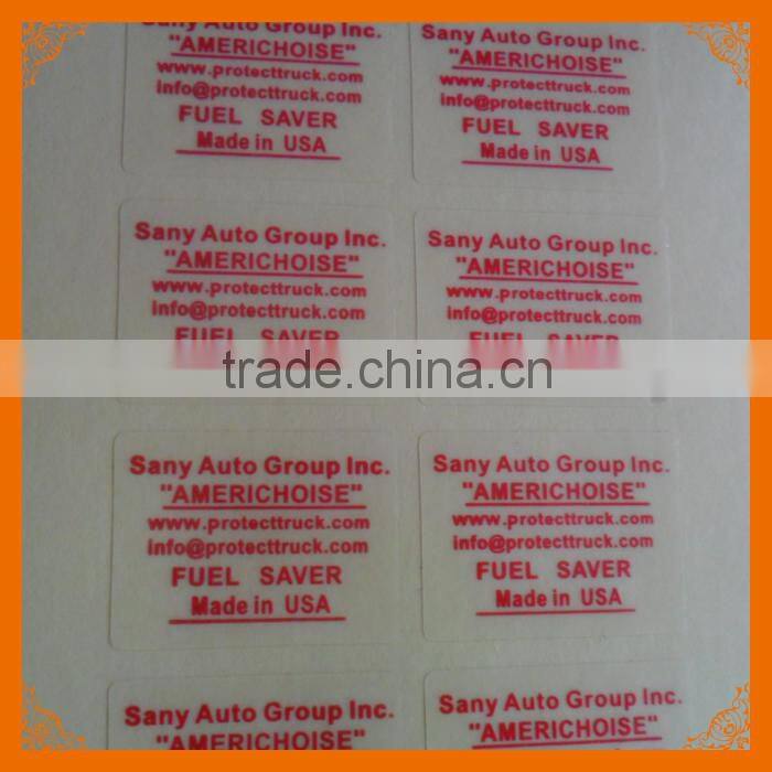 custom printed transparent pvc sticker