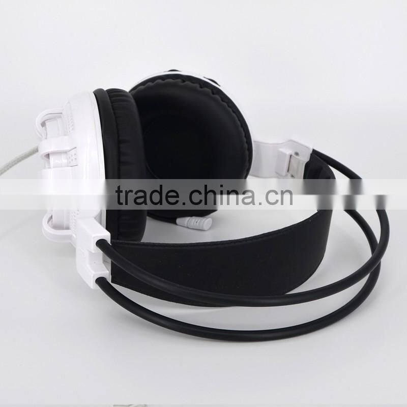 adjustable Handsfree Stereo Gaming earphone with microphone with vibration speaker