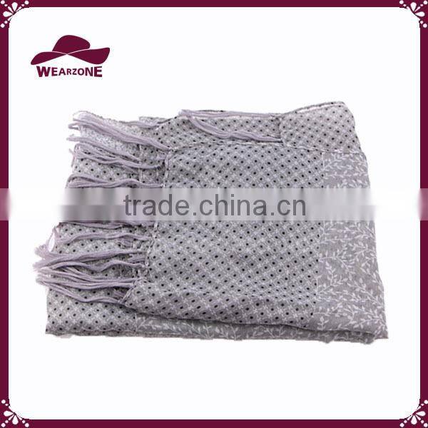 Soft Light Polka Dot Splicing Sheer Scarf Shawl Wrap