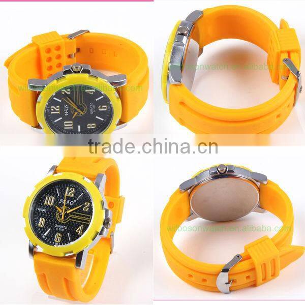 Hot sale quartz japan movement silicon vogue watch