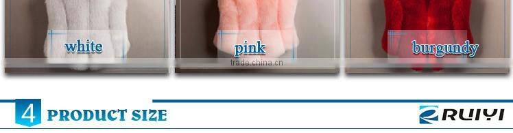 lady v-neck pink faux fur gilet